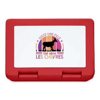 Juste Une Fille Qui Aime Les Chèvres - Boîte à goûter - rouge - Devant