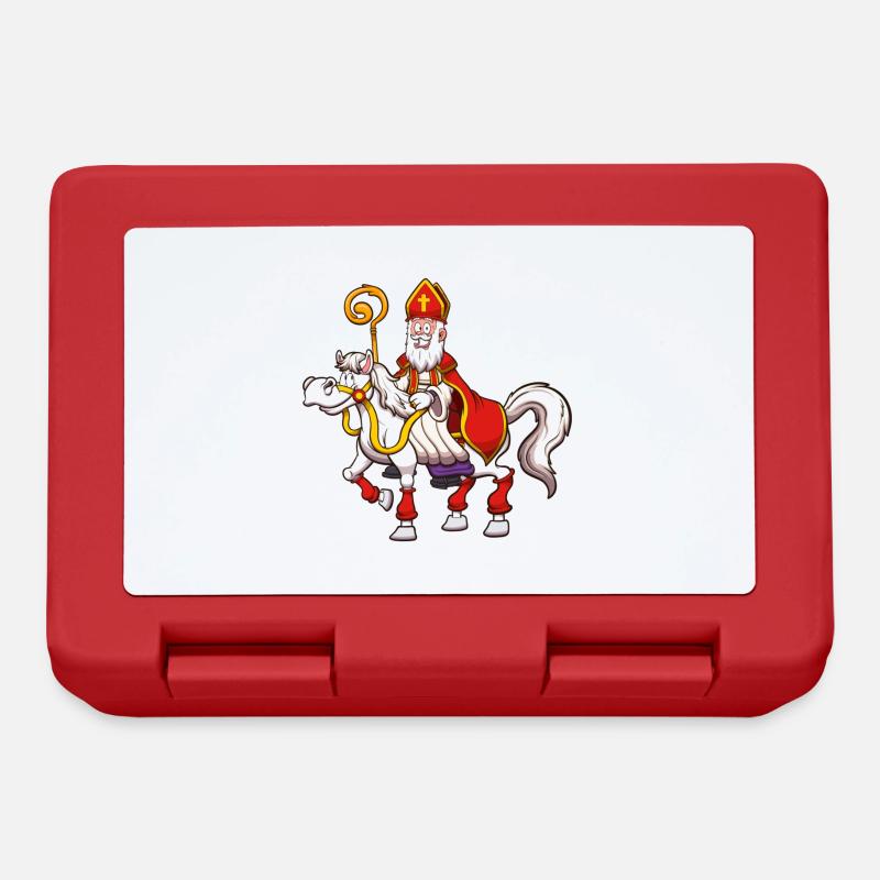 Saint Nicholas On Horse - Lunchbox - red