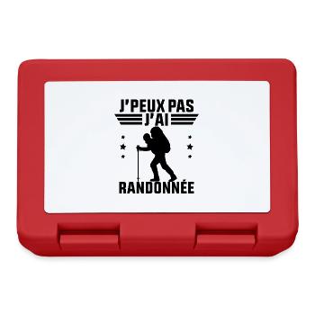J'Peux Pas J'ai Randonnée Cadeau Rando - Boîte à goûter - rouge - Devant
