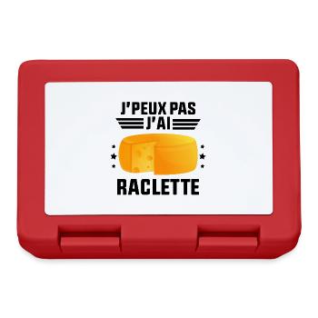 J'Peux Pas J'ai Raclette - Boîte à goûter - rouge - Devant
