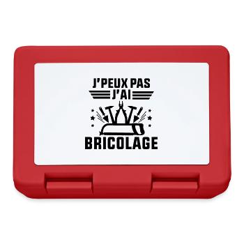 J'Peux Pas J'ai Bricolage - Boîte à goûter - rouge - Devant