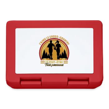 j'aime le Cross Country peut être trois personnes - Boîte à goûter - rouge - Devant