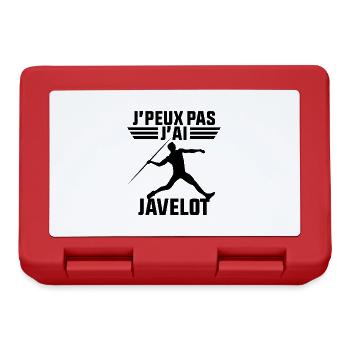 J'peux pas j'ai Javelot / lancer de javelot - Boîte à goûter - rouge - Devant
