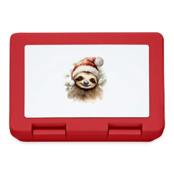 Sloth Christmas - Lunchbox - red - Front