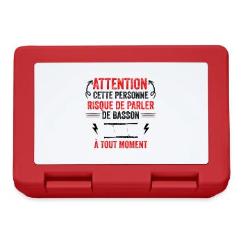 risque de parler de basson à tout moment - Boîte à goûter - rouge - Devant