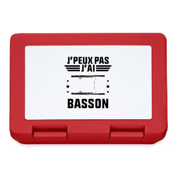 Je peux pas j'ai basson idée Cadeau Bassoniste - Boîte à goûter - rouge - Devant