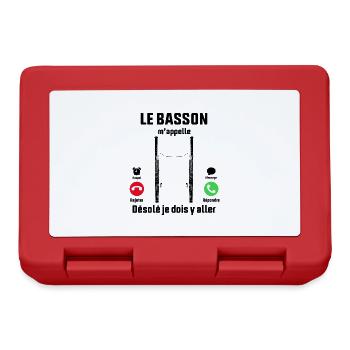 Le Basson m'appelle idée Cadeau Bassoniste - Boîte à goûter - rouge - Devant