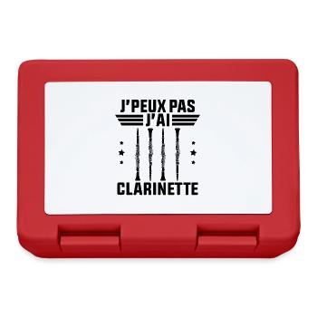 Je peux pas j'ai clarinette Cadeau clarinettiste - Boîte à goûter - rouge - Devant