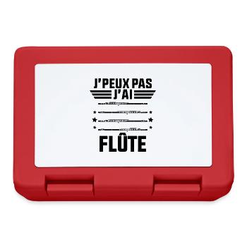 Je Peux Pas J'ai Flûte idée Cadeau flûtiste - Boîte à goûter - rouge - Devant