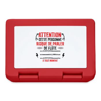 risque de parler de flûte à tout moment - Boîte à goûter - rouge - Devant