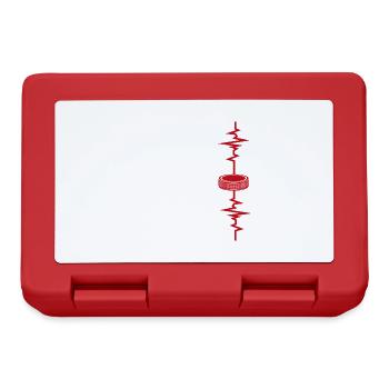 Hockey Heartbeat Hockey Gift Idea - Lunchbox - red - Front