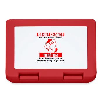Nouvel Emploi Départ Collègue Travail Bonne chance - Boîte à goûter - rouge - Devant
