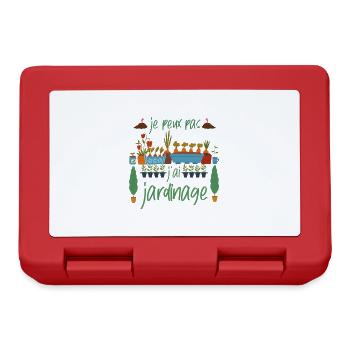 j'peux pas j'ai jardinage idée cadeau jardinier - Boîte à goûter - rouge - Devant