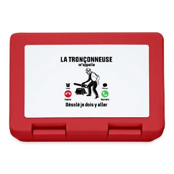 la tronçonneuse m'appelle désolé je dois y aller - Boîte à goûter - rouge - Devant