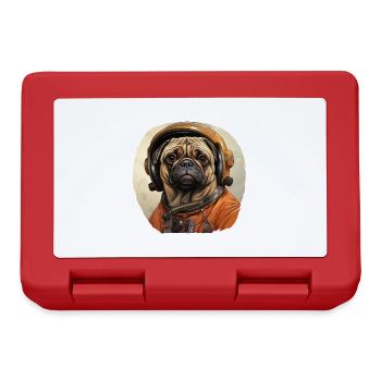 Mops Austronaut - Brotdose - Rot - Vorne