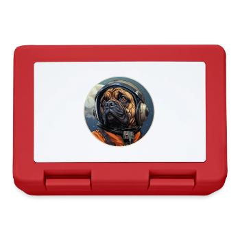 Mops Austronaut - Brotdose - Rot - Vorne
