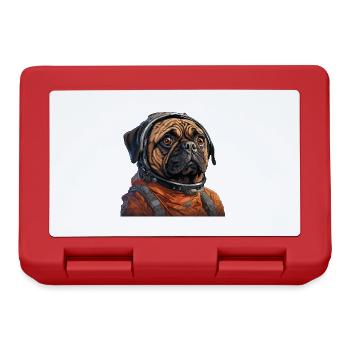Mops Austronaut - Brotdose - Rot - Vorne
