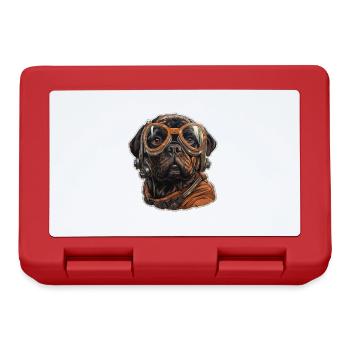 Pug Pilot - Lunchbox - red - Front