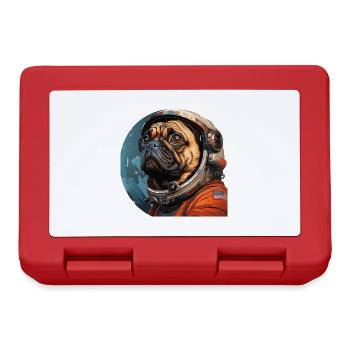 Mops Austronaut - Brotdose - Rot - Vorne