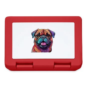 Pug colorful - Lunchbox - red - Front