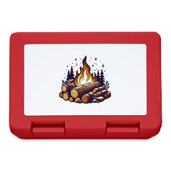 CAMPFIRE FOREST WINTER HEAT CAMP FIRE LOG LOG - Lunchbox - red - Front