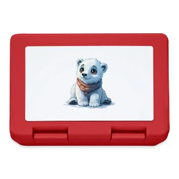 Mignon petit bébé ours polaire - Boîte à goûter - rouge - Devant