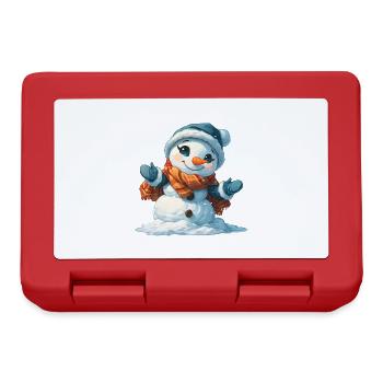Bonhomme de neige pour les enfants - Boîte à goûter - rouge - Devant