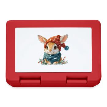 Snow hare winter - Lunchbox - red - Front