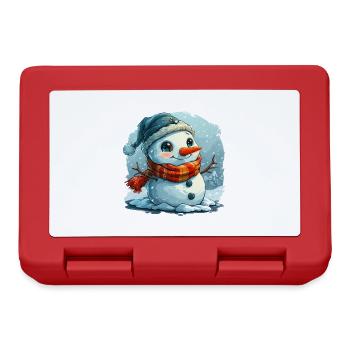 Bonhomme de neige pour les enfants - Boîte à goûter - rouge - Devant