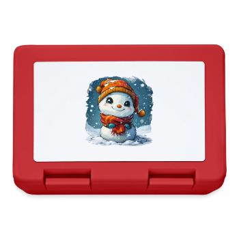 Bonhomme de neige pour les enfants - Boîte à goûter - rouge - Devant