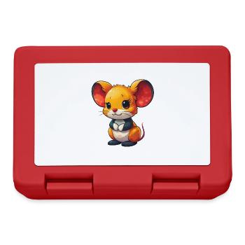 souris mignonne - Boîte à goûter - rouge - Devant