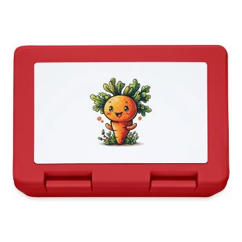 Carrot happy comic style - Lunchbox - red - Front