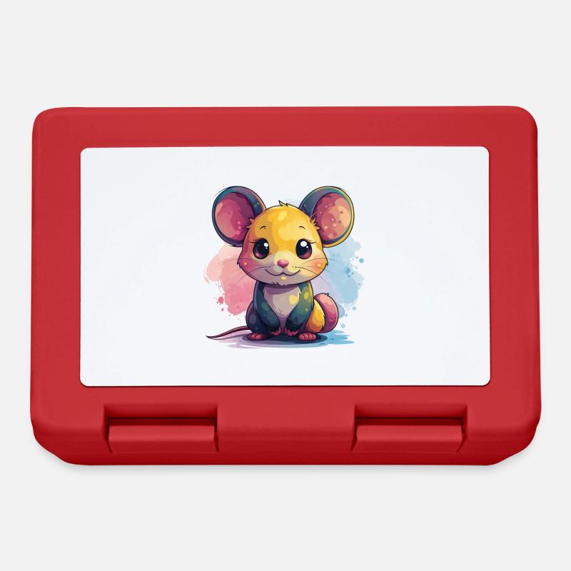 Souris pour enfants - Boîte à goûter - rouge