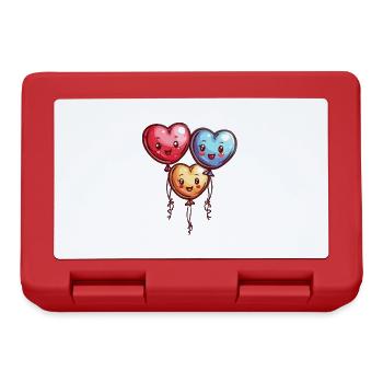 Ballon Herzen auch für Kinder und Geburtstage - Brotdose - Rot - Vorne