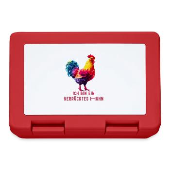 Ich bin ein verrücktes Huhn! - Brotdose - Rot - Vorne