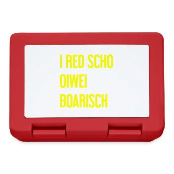 I red scho oiwei boarisch - Brotdose - Rot - Vorne