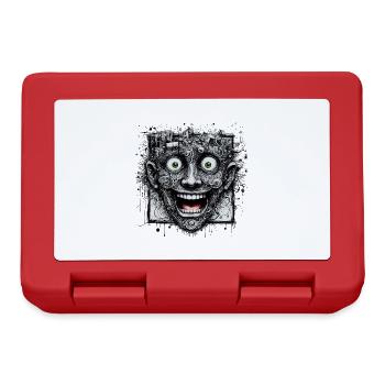 Square happy face - Lunchbox - red - Front