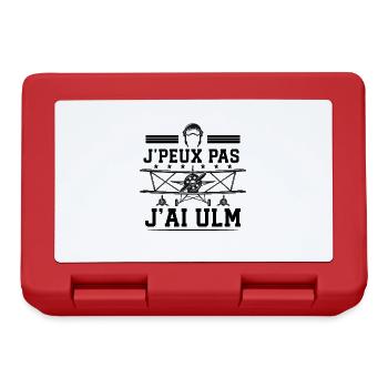 Je peux pas j'ai ULM avion Aviation Voler Pilote - Boîte à goûter - rouge - Devant
