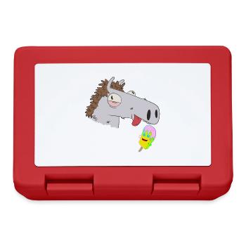 Pferdekopf Eiskrem Kinder Sommer Kind Pferd Pferde - Lunchbox - red - Front