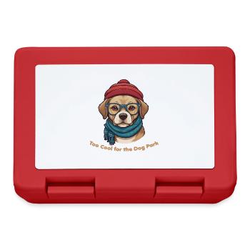 Too cool for the dog park - Lunchbox - red - Front