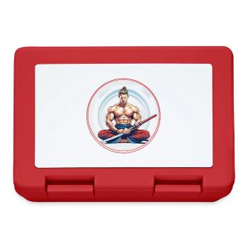 Méditer sur les samouraïs avec Katana - Boîte à goûter - rouge - Devant
