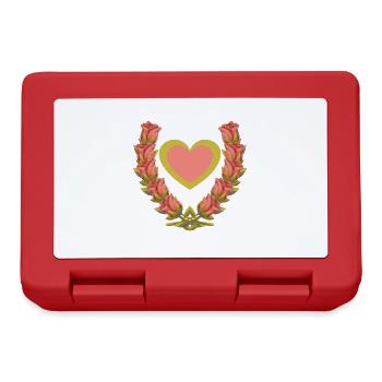 Birthday Valentine's Day Mother's Day Heart Heart Rose - Lunchbox - red - Front
