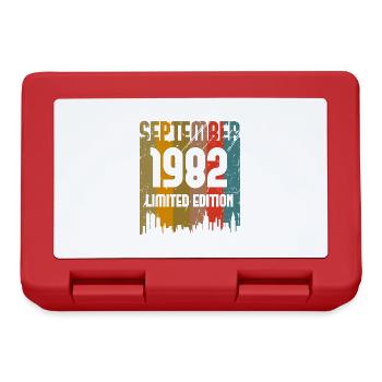 September 1982 Geburtstagsgeschenk 1982 - Brotdose - Rot - Vorne
