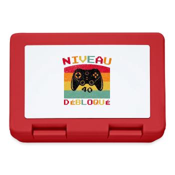 Level 40 Unlocked / 40th Anniversary Gamer - Lunchbox - red - Front