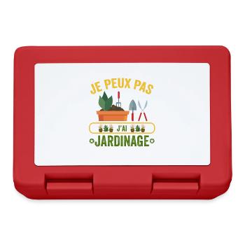 je peux pas j'ai jardinage cadeau jardin jardinier - Boîte à goûter - rouge - Devant