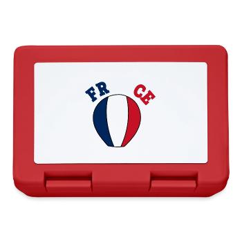 FRANKREICH Flagge und Emblem von Frankreich. Ertragen - Brotdose - Rot - Vorne