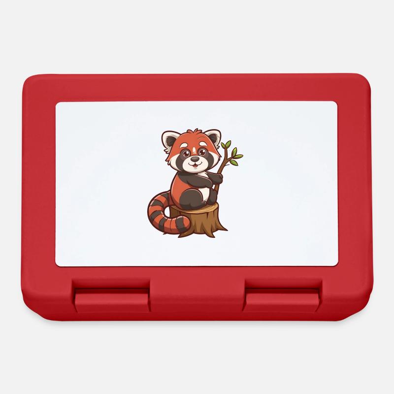 Panda roux totalement mignon - Boîte à goûter - rouge