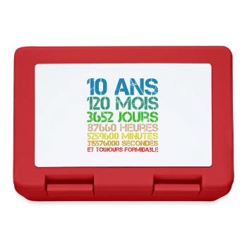 10th Birthday Gifts, 10 Year Old Boys Girls - Lunchbox - red - Front