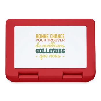 Cadeau depart collegue de travail humour Homme - Boîte à goûter - rouge - Devant