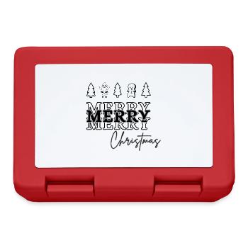 Merrry Christmas symbols - Lunchbox - red - Front